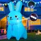 GOOSH 5 FT Easter Inflatables Bunny Blue and Pink Rabbit with Built-in LEDs